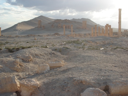 Palmyra - graftombes in avondlicht